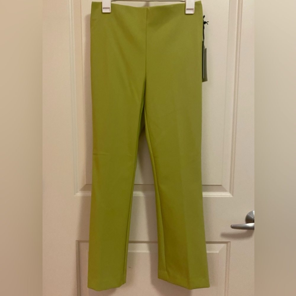 Super fun lime green kick flare formal pants